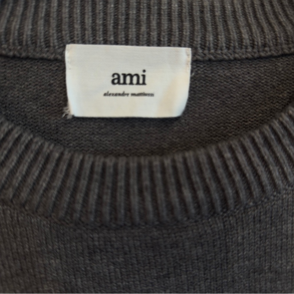 AMI Paris Gray Sweater - Picture 3 of 8